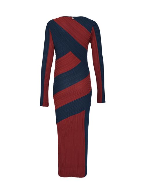 Abito midi in maglia stretch a costine con linee scultoree Patrizia Pepe | 8A1597 K317J4T0